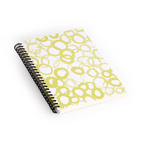 Amy Sia Watercolor Circle Ochre Spiral Notebook