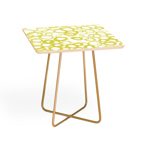 Amy Sia Watercolor Circle Ochre Side Table