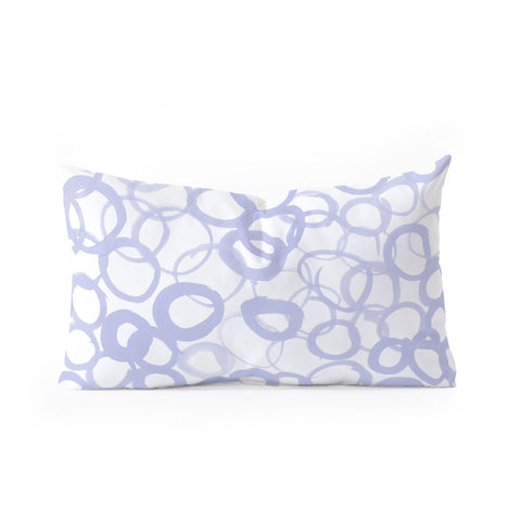 Amy Sia Watercolor Circle Pale Blue Oblong Throw Pillow
