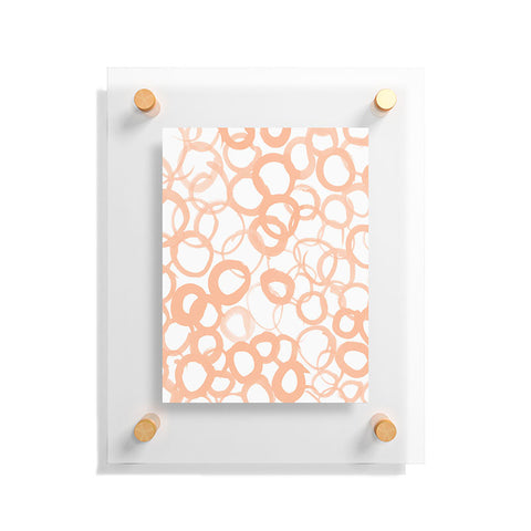 Amy Sia Watercolor Circle Peach Floating Acrylic Print
