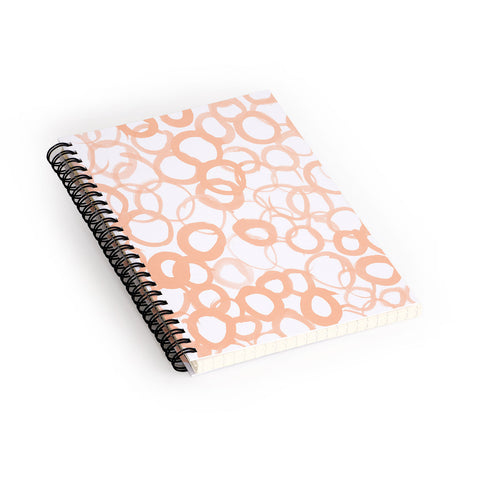 Amy Sia Watercolor Circle Peach Spiral Notebook