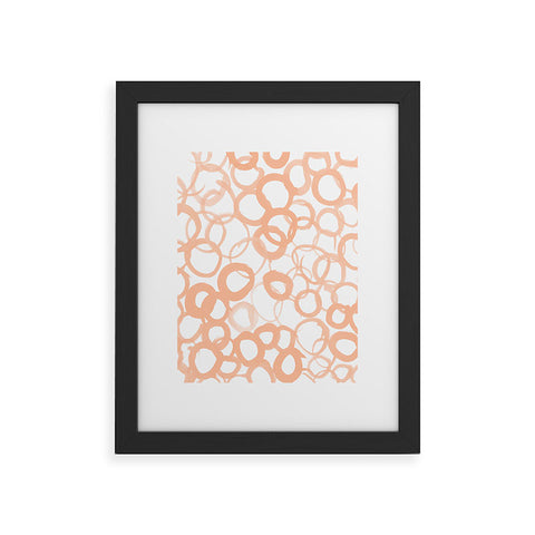 Amy Sia Watercolor Circle Peach Framed Art Print