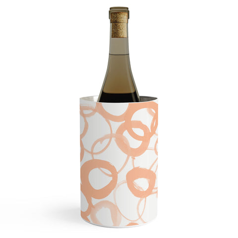 Amy Sia Watercolor Circle Peach Wine Chiller