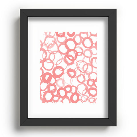 Amy Sia Watercolor Circle Rose Recessed Framing Rectangle