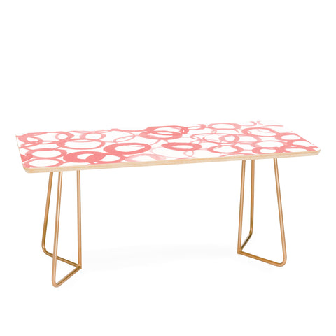 Amy Sia Watercolor Circle Rose Coffee Table