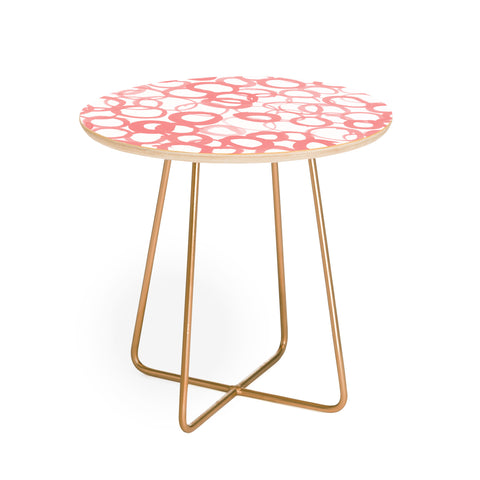 Amy Sia Watercolor Circle Rose Round Side Table