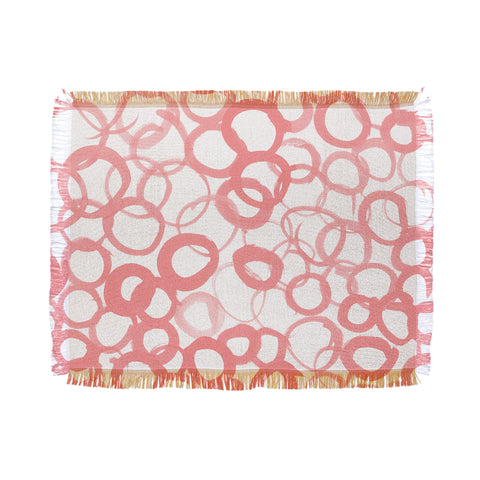 Amy Sia Watercolor Circle Rose Throw Blanket