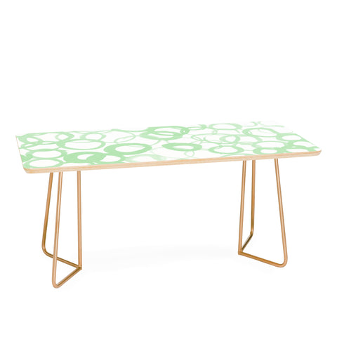 Amy Sia Watercolor Circle Sage Coffee Table