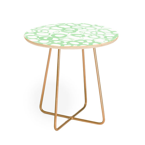 Amy Sia Watercolor Circle Sage Round Side Table