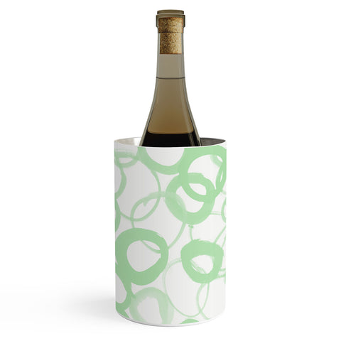 Amy Sia Watercolor Circle Sage Wine Chiller