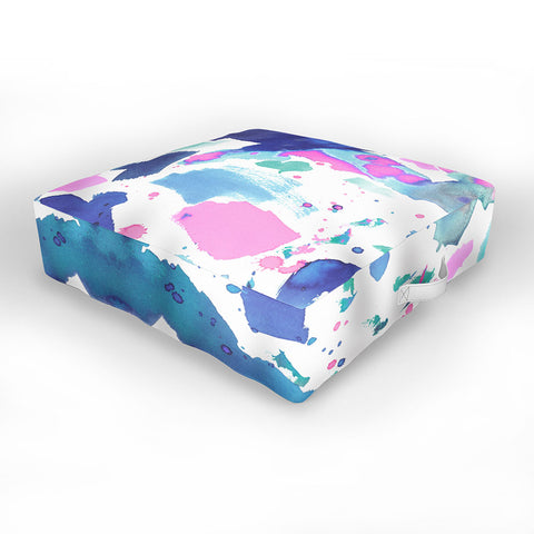Amy Sia Watercolor Splash 2 Outdoor Floor Cushion
