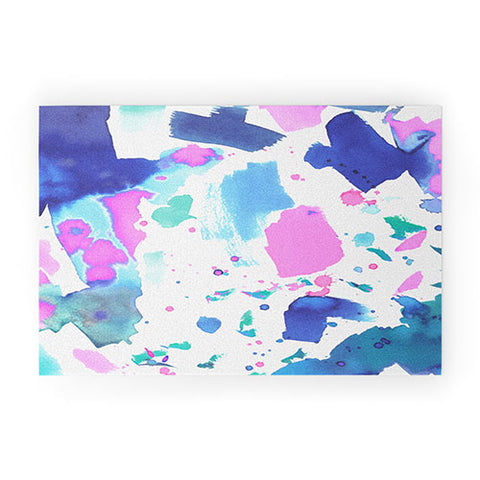 Amy Sia Watercolor Splash 2 Welcome Mat