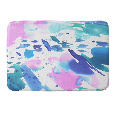 Amy Sia Watercolor Splash Memory Foam Bath Mat