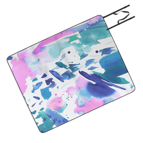 Amy Sia Watercolor Splash Picnic Blanket
