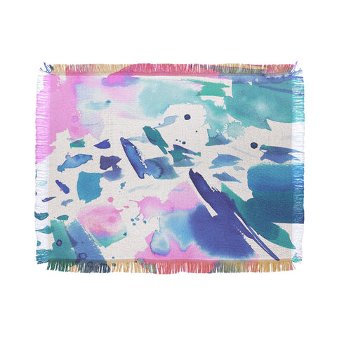 Amy Sia Watercolor Splash Throw Blanket