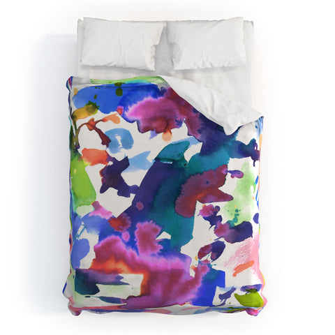 Amy Sia Watercolor Splatter 2 Duvet Cover