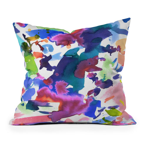 Amy Sia Watercolor Splatter 2 Throw Pillow