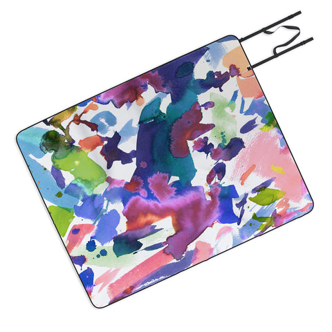 Amy Sia Watercolor Splatter 2 Picnic Blanket
