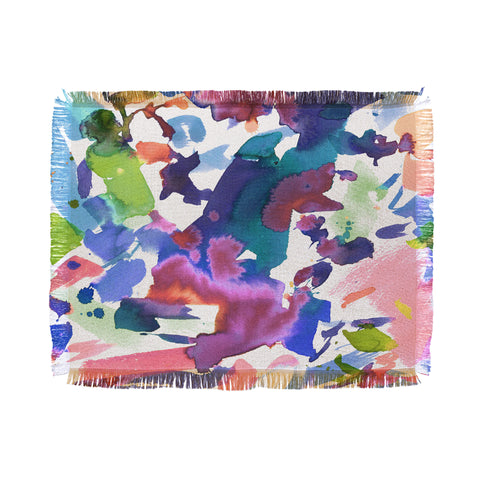 Amy Sia Watercolor Splatter 2 Throw Blanket