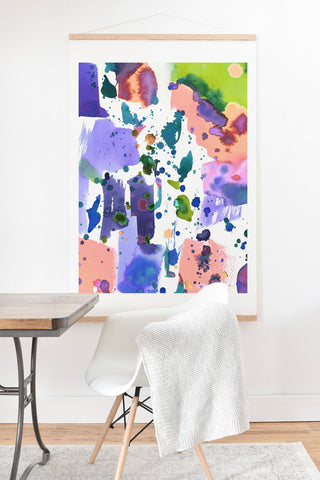 Amy Sia Watercolor Splatter Art Print And Hanger