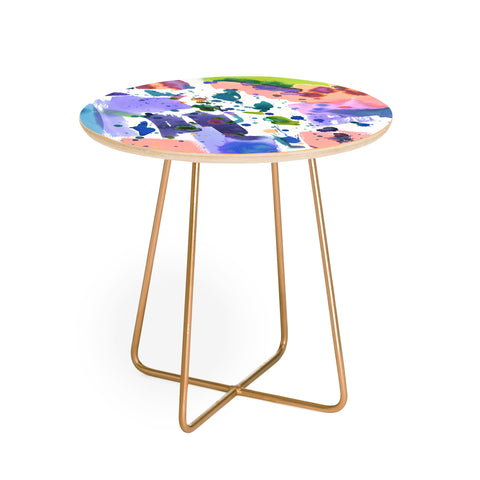 Amy Sia Watercolor Splatter Round Side Table
