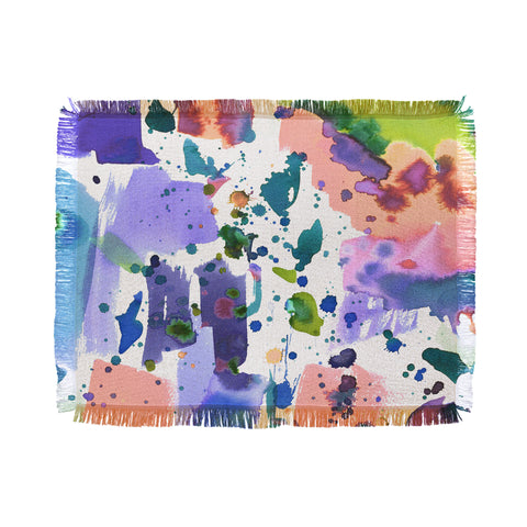 Amy Sia Watercolor Splatter Throw Blanket