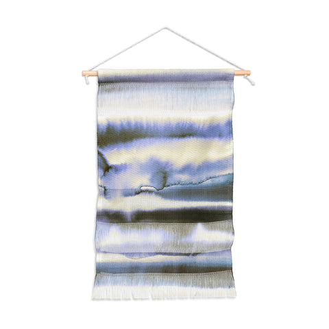 Amy Sia Watercolor Stripe Deep Blue Wall Hanging Portrait