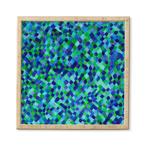 Amy Sia Watercolour Diamonds Blue Framed Wall Art