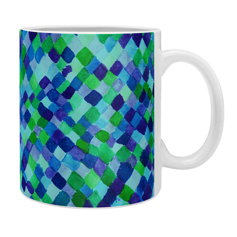 Amy Sia Watercolour Diamonds Blue Coffee Mug