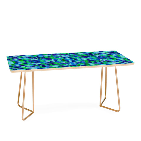 Amy Sia Watercolour Diamonds Blue Coffee Table