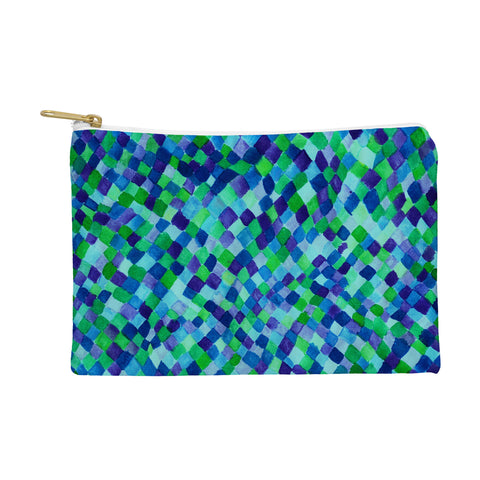 Amy Sia Watercolour Diamonds Blue Pouch