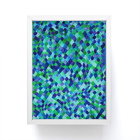 Amy Sia Watercolour Diamonds Blue Framed Mini Art Print