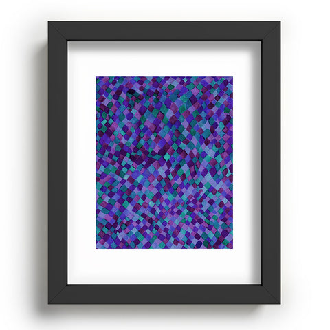 Amy Sia Watercolour Diamonds Plum Recessed Framing Rectangle