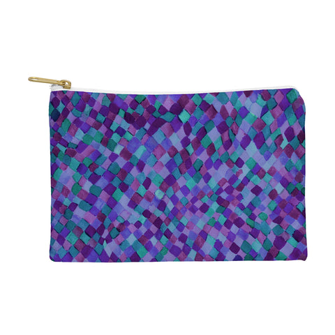 Amy Sia Watercolour Diamonds Plum Pouch