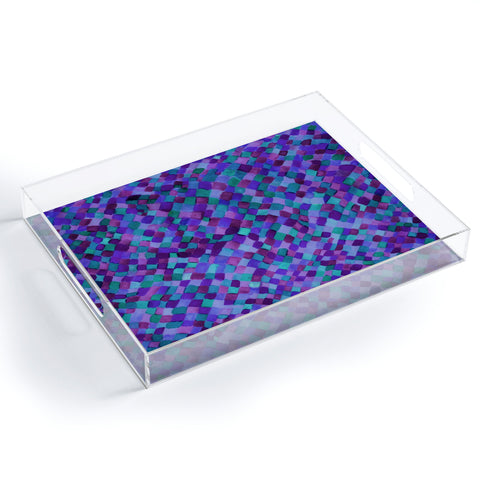 Amy Sia Watercolour Diamonds Plum Acrylic Tray