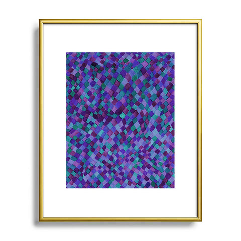 Amy Sia Watercolour Diamonds Plum Metal Framed Art Print