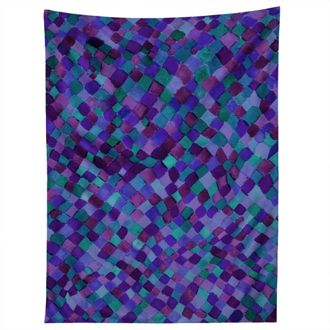 Amy Sia Watercolour Diamonds Plum Tapestry