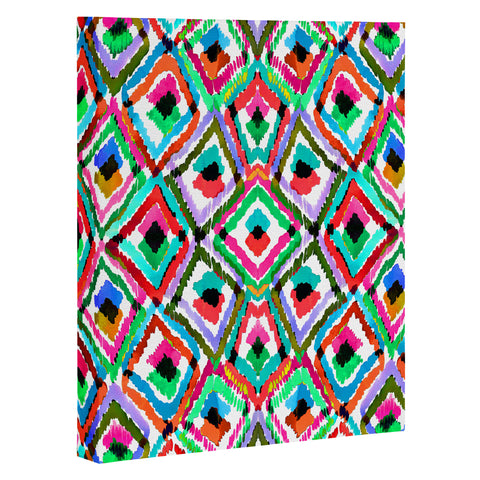 Amy Sia Watercolour Ikat 1 Art Canvas