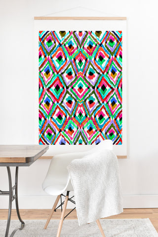 Amy Sia Watercolour Ikat 1 Art Print And Hanger