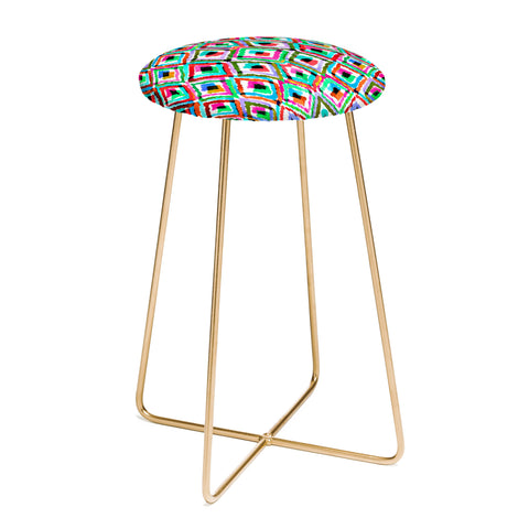 Amy Sia Watercolour Ikat 1 Counter Stool