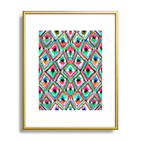 Amy Sia Watercolour Ikat 1 Metal Framed Art Print