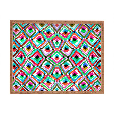 Amy Sia Watercolour Ikat 1 Rectangular Tray