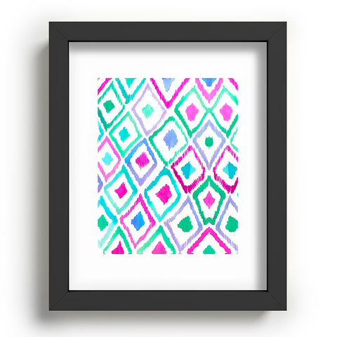 Amy Sia Watercolour Ikat 2 Recessed Framing Rectangle