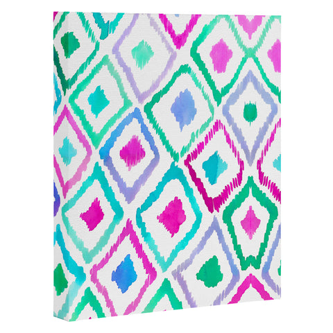 Amy Sia Watercolour Ikat 2 Art Canvas