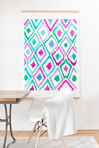 Amy Sia Watercolour Ikat 2 Art Print And Hanger