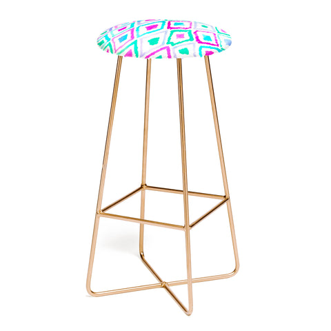 Amy Sia Watercolour Ikat 2 Bar Stool