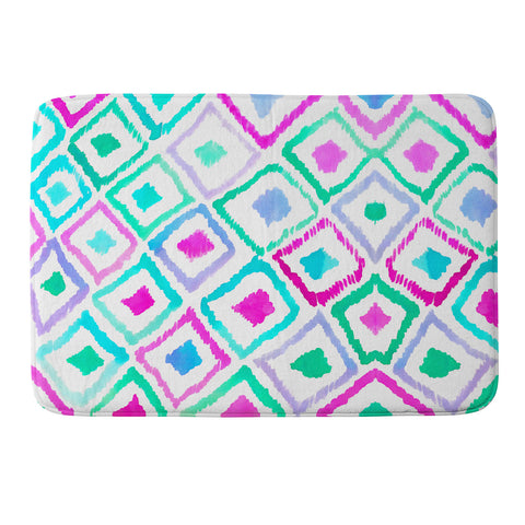 Amy Sia Watercolour Ikat 2 Memory Foam Bath Mat