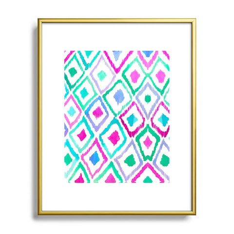 Amy Sia Watercolour Ikat 2 Metal Framed Art Print