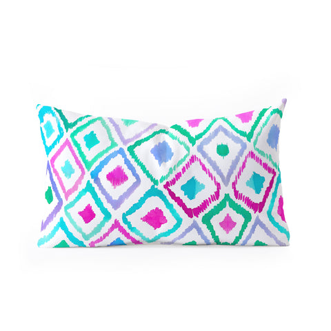 Amy Sia Watercolour Ikat 2 Oblong Throw Pillow