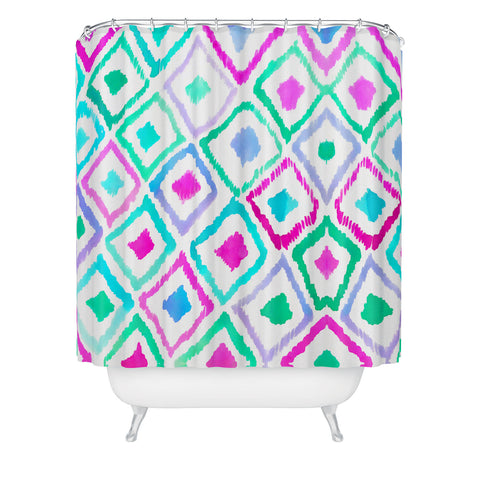 Amy Sia Watercolour Ikat 2 Shower Curtain